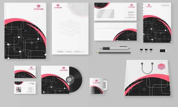 Corporate Identity Professional Business Branding Kit Tym Papier Firmowy Bannery — Wektor stockowy