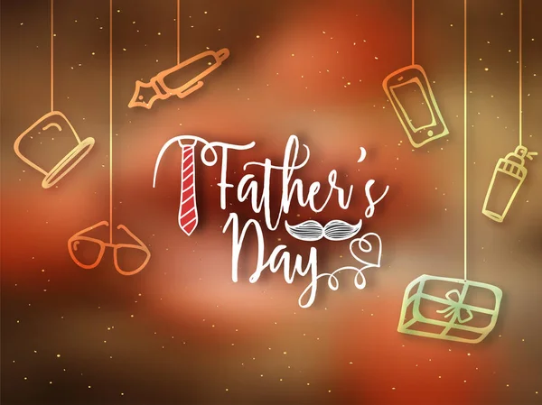 Днем День Батька Святкування Концепції Світяться Елементів Тексту Щасливий Батько — стоковий вектор
