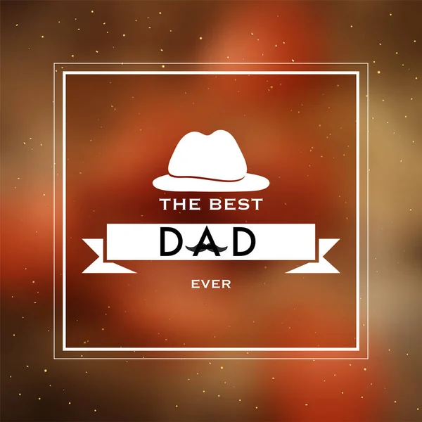 Καλύτερο Μπαμπά Ποτέ Κείμενο Καπέλο Φωτεινό Φόντο — Διανυσματικό Αρχείο