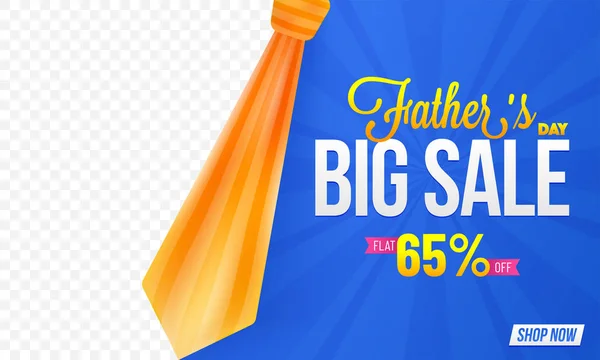 Father Day Big Sale Banner Design Necktie Space Product Images — Stock Vector