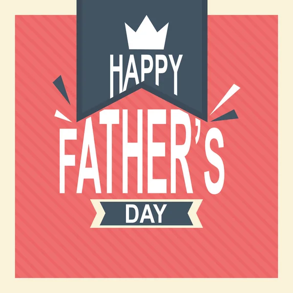 Stílusos Szöveg Boldog Apák Napja Rózsaszín Háttér — Stock Vector