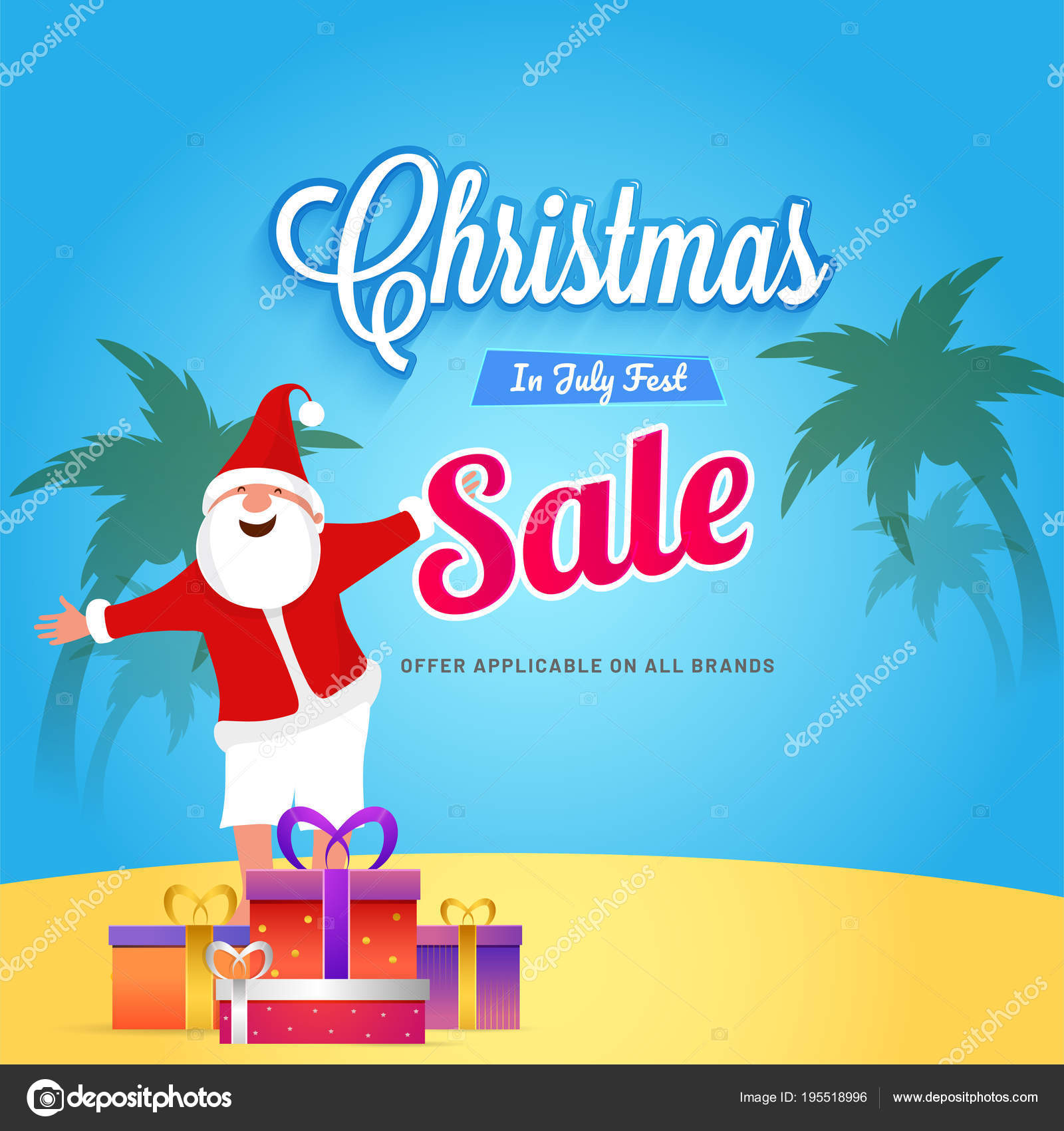 Download Christmas In July Fest Poster Banner Or Flyer Design Stock Vector C Alliesinteract 195518996 SVG Cut Files