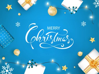 Gerçekçi Baubles, Hediye Bo ile Mutlu Noeller Yazı Tipi