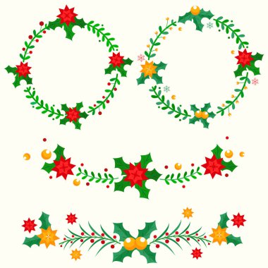 Beyaz arka planda dairesel çerçeveli çiçek tebrik kartı tasarımı