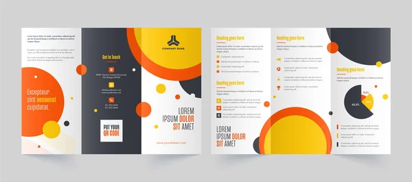 Business-Dreifach-Broschüre, Vorlage oder Faltprospekt-Design vor — Stockvektor