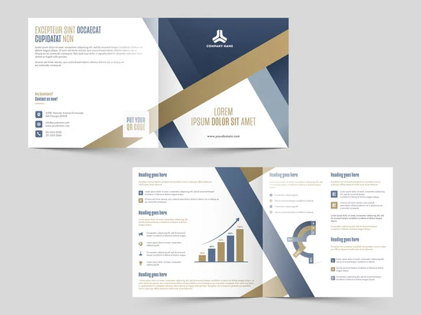 Business Cover Design or Brochure, Rapport annuel avec Infographi — Image vectorielle