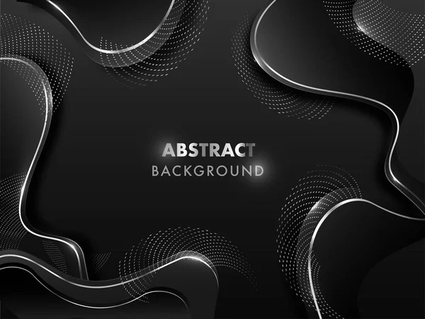 Diseño en blanco y negro fluido arte abstracto fondo . — Vector de stock