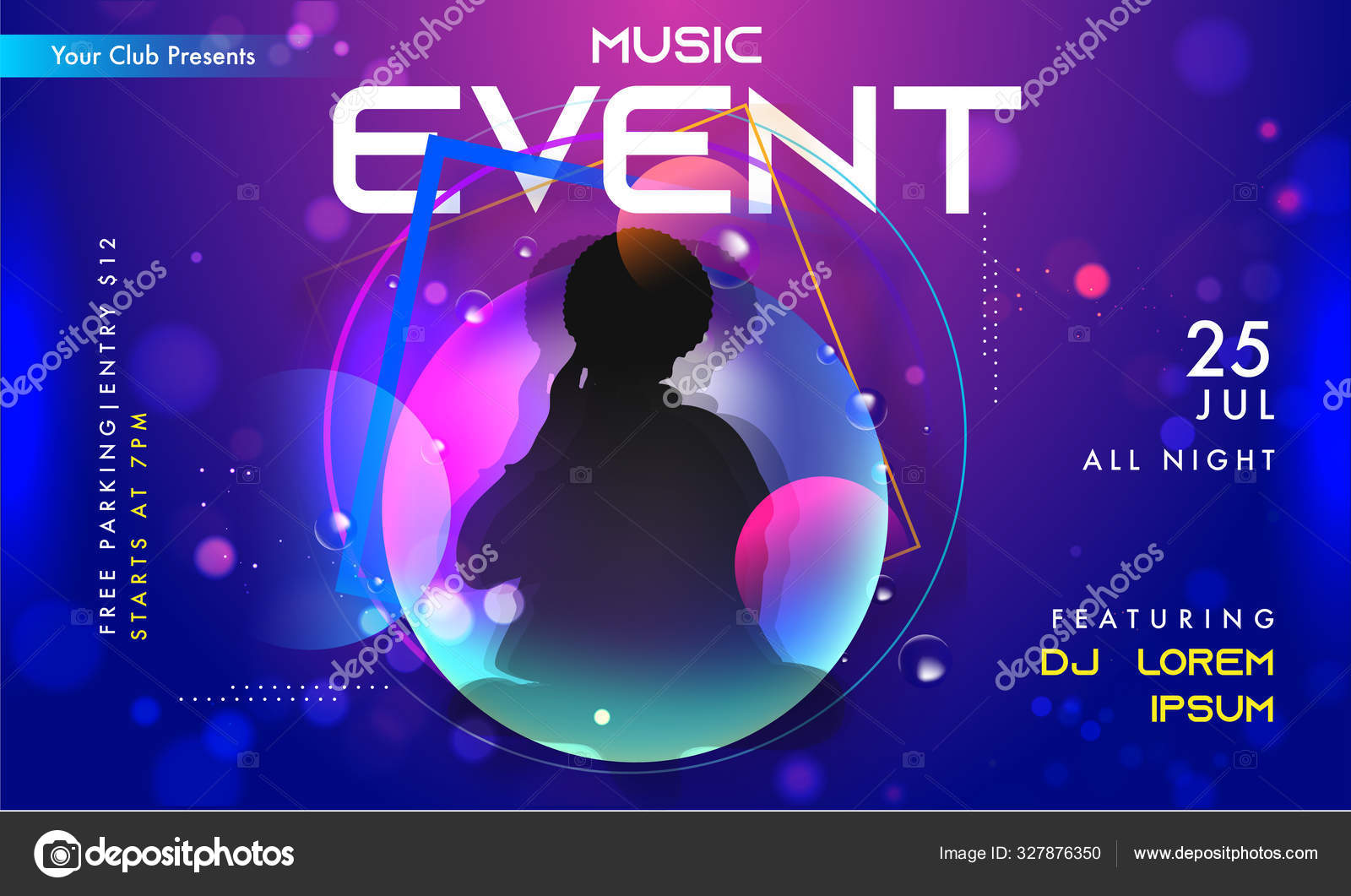 Dj poster Vector Art Stock Images | Depositphotos