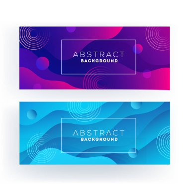 Mor ve mavi soyut dalgalı veya sıvı akış arkaplanı.