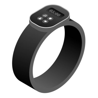 Siyah Renkli Gerçekçi Akıllı Saat.