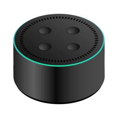 3d Renklendirme Mini Ses Asistanı Siyah Renk.