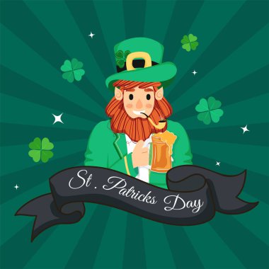 Leprikon Adam 'ın Bira Kupasını Sigara İçen Pip' le tutuşu.