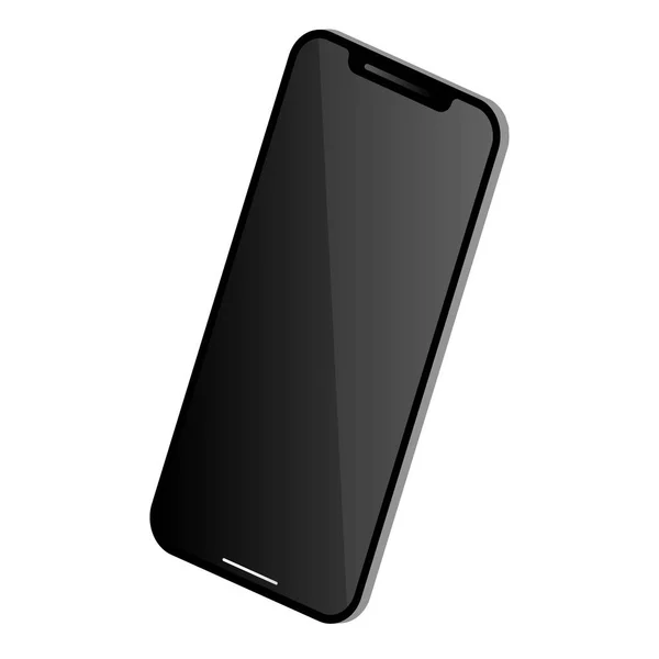 Elemento Smartphone 3D en color negro . — Vector de stock