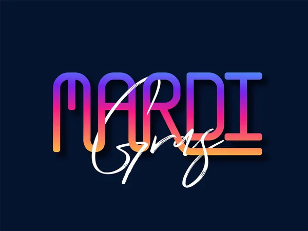 Γραμματοσειρά Gradient Color Mardi Gras σε μπλε φόντο. — Διανυσματικό Αρχείο