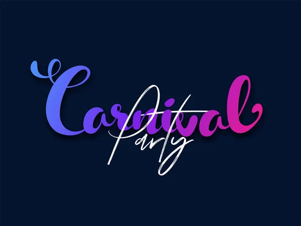 Gradient Color Carnival Party Font on Blue Background. — 스톡 벡터