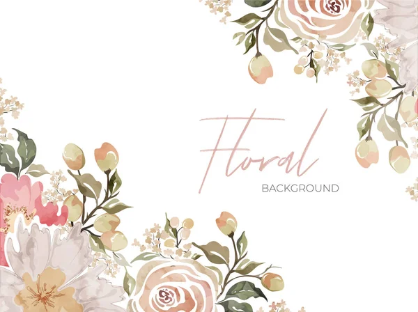Kreativ ros och körsbär blommor med blad dekorerade på vit — Stock vektor