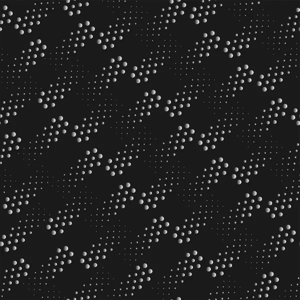 Silver Dots Strip on Abstract Black Background. — 스톡 벡터