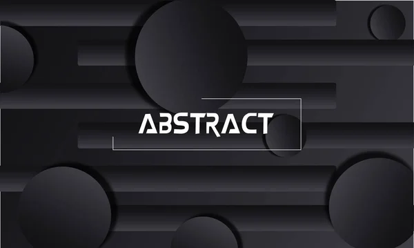 Abstract Paper Cut Circle Shapes with Strip Lines on Black Backg — 图库矢量图片