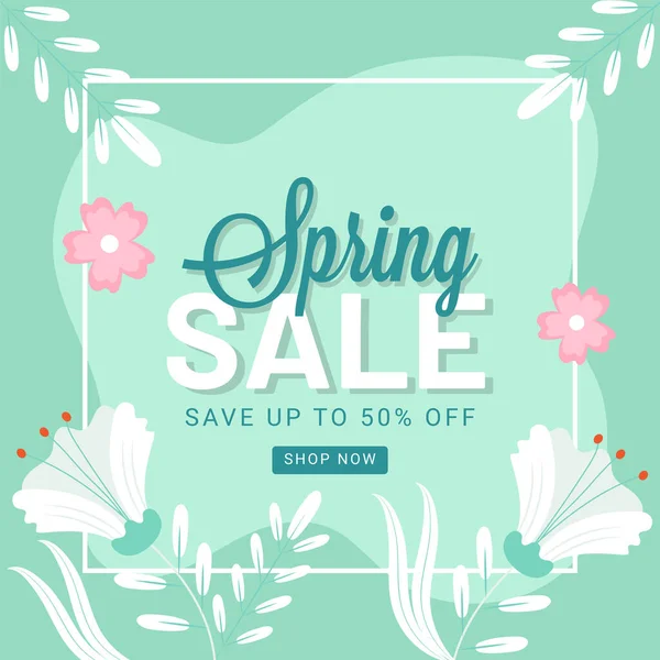 Spórolj meg akár 50% -ot a tavaszi eladási plakáttervezéshez — Stock Vector