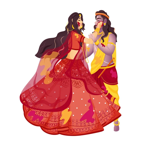 Festival Indien Des Couleurs Holi Concept — Image vectorielle