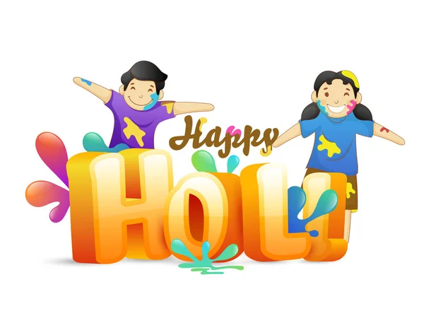 Indiaas Kleurenfestival Holi Concept — Stockvector