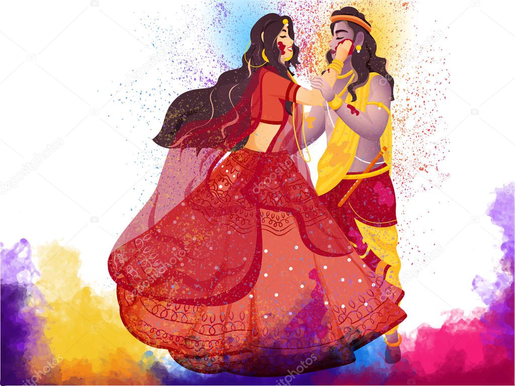 Indian Festival of Colors, Holi Concept.