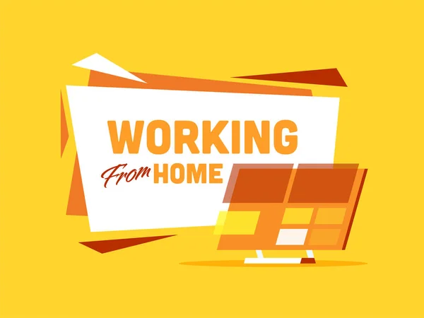 Trabalhar Casa Quarentena Ilustrações Vetoriais Trabalho Casa Conceito Pessoas Casa —  Vetores de Stock