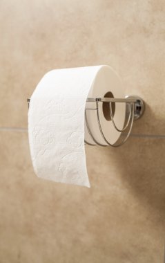 toilet paper roll in holder clipart
