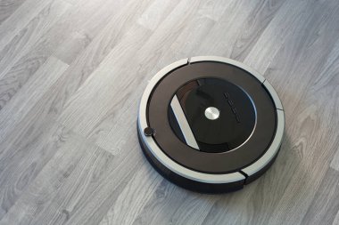 Robot elektrikli süpürge lamine ahşap zemin akıllı temizlik tec üzerinde