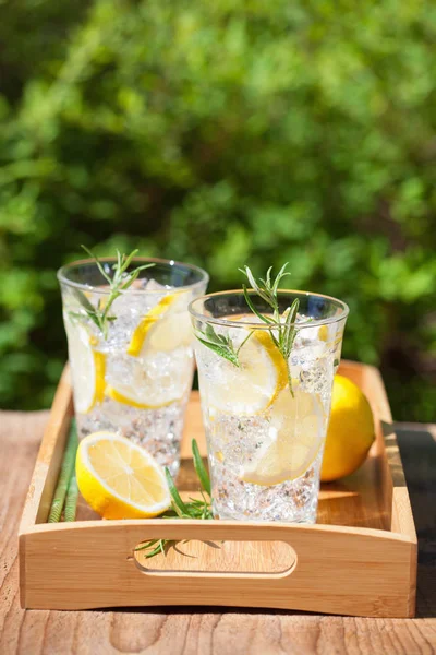 serinletici limonata içecek gözlük rosemary ile