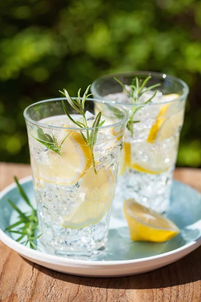 serinletici limonata içecek gözlük rosemary ile