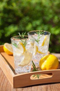 serinletici limonata içecek gözlük rosemary ile