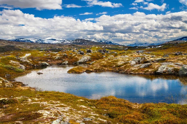 Vista sulle montagne sulla strada Aursjovegen, Norvegia — Foto Stock