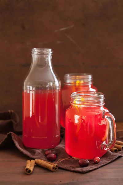 Ζεστό τσάι των βακκίνιων με πορτοκάλι κανέλα του πλανήτη ποτό — Φωτογραφία Αρχείου