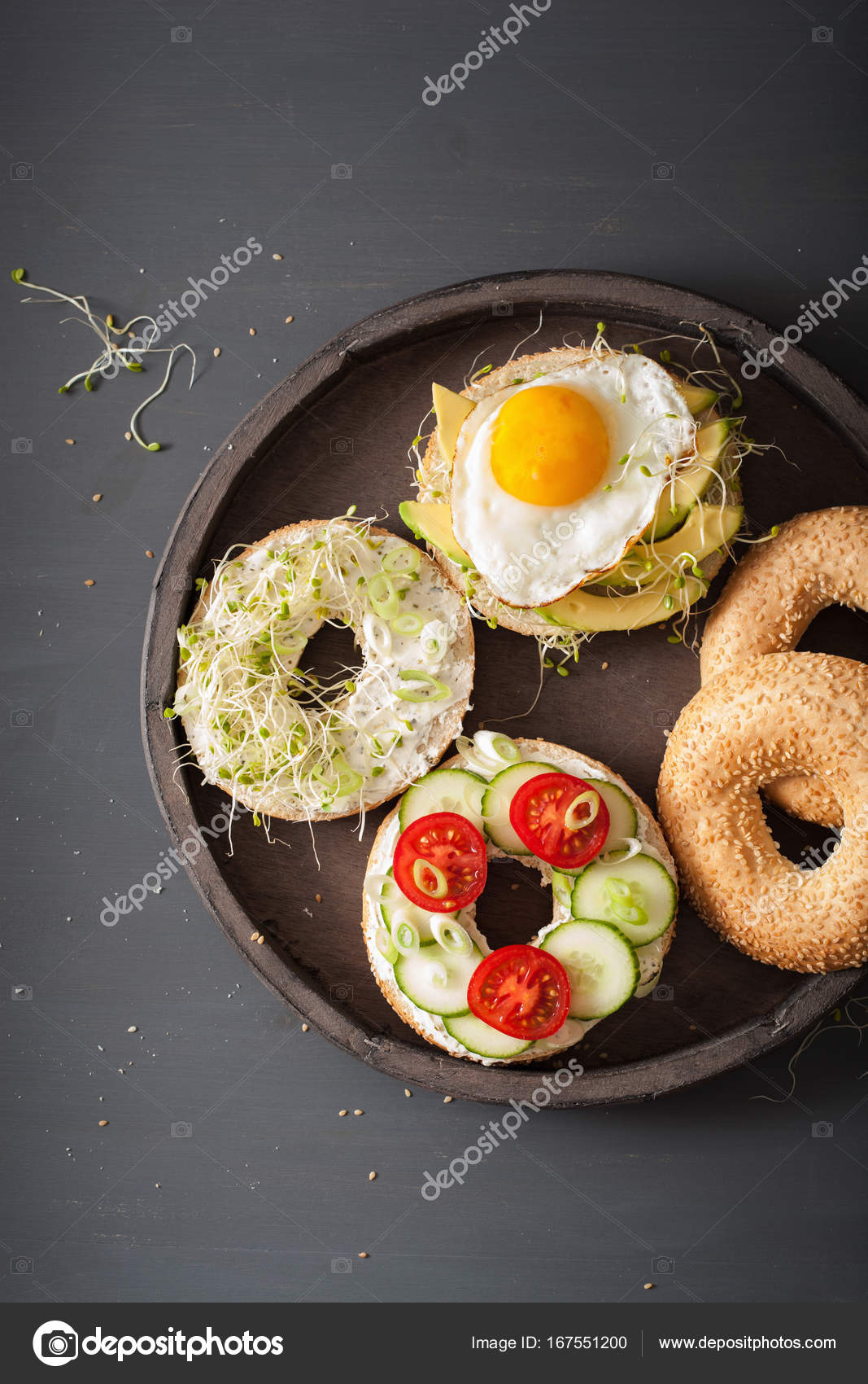 Ham, Egg & Sprouts Breakfast Sandwich