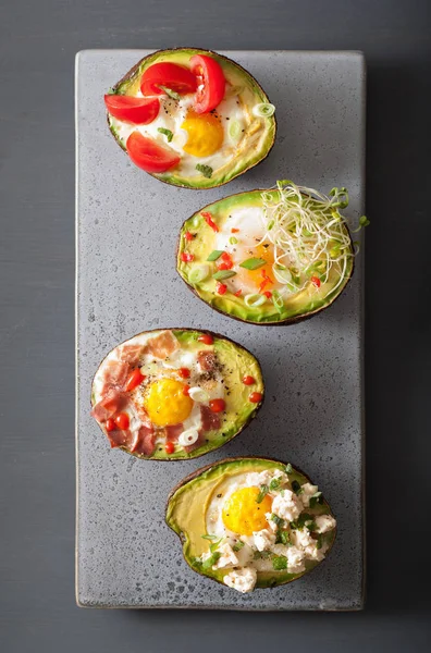 Avokado bacon, peynir, domates ve yonca spr ile yumurta pişirdim