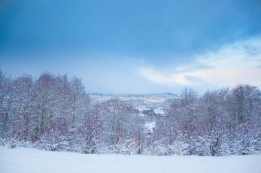 güzel kış manzara kar Trondheim
