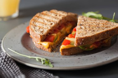 avokado ve domates ızgara peynir sandviç