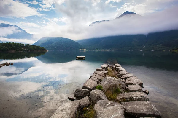 Beautyful 峡湾景观, 挪威 — 图库照片