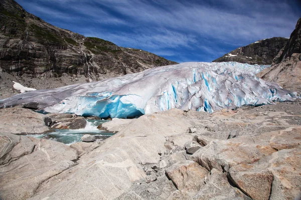 Nigardsbreen gleccseren nyáron, Norvégia — Stock Fotó