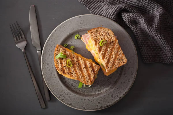 Sandwich au jambon et fromage grillé — Photo