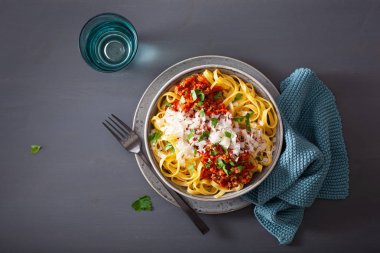 otlar ve parmesan, Tagliatelle bolognese makarna çeşitleri