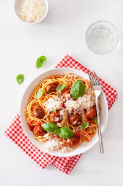 köfte ve domates sosu, İtalyan makarna spagetti