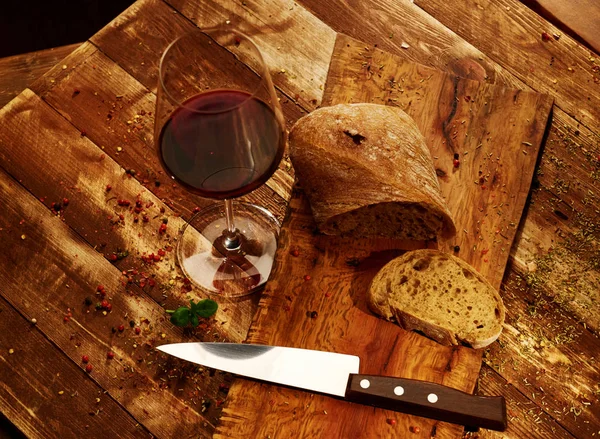 Still life with glass of wine — Stock Photo, Image