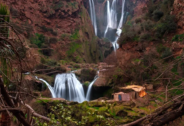 Berberi köyü yakınlarında Ouzoud şelale Fas — Stok fotoğraf