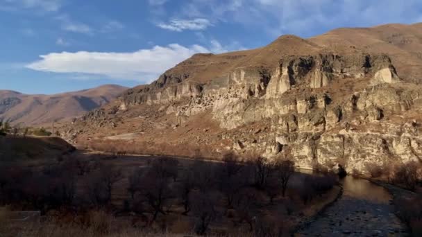 Vardzia cave city-manastır Gürcistan — Stok video