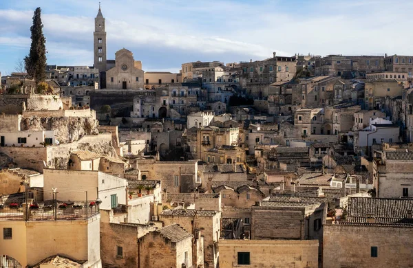 Крыши красивого города Матера, Италия — стоковое фото