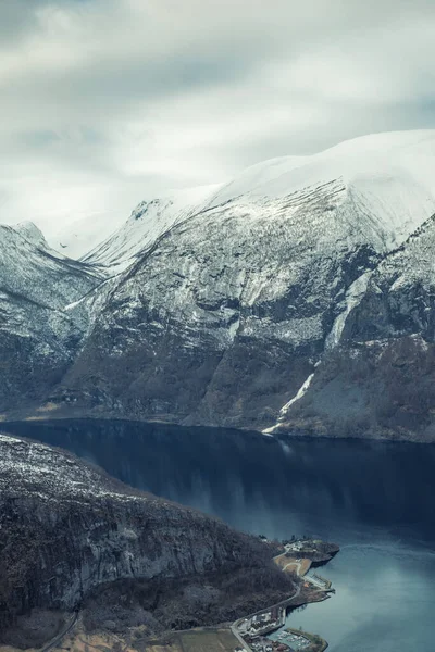 Veduta Aurlandsfjord Norvegia — Foto Stock