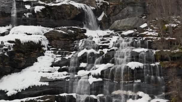 Cascada Garganta Bordalsgjelet Voss Noruega — Vídeo de stock