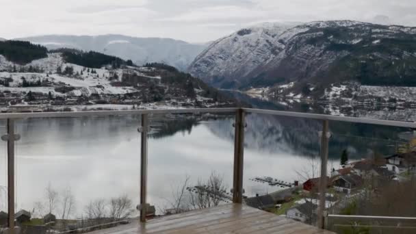 Naeroyfjord Nel Villaggio Gudvangen Norvegia — Video Stock